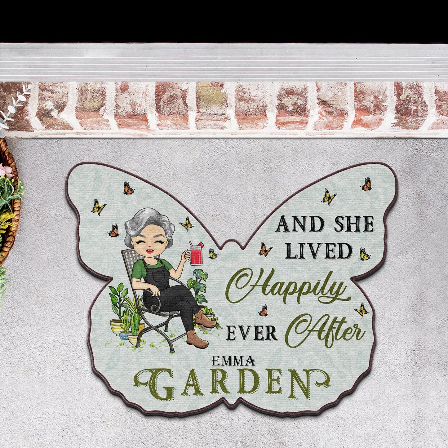 And Into The Garden I Go To - Gift For Garden Lovers - Personalized Custom Shaped Doormat