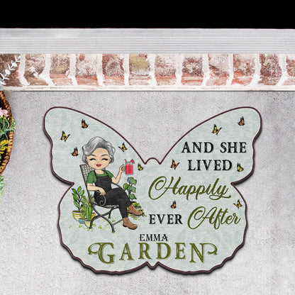 And Into The Garden I Go To - Gift For Garden Lovers - Personalized Custom Shaped Doormat