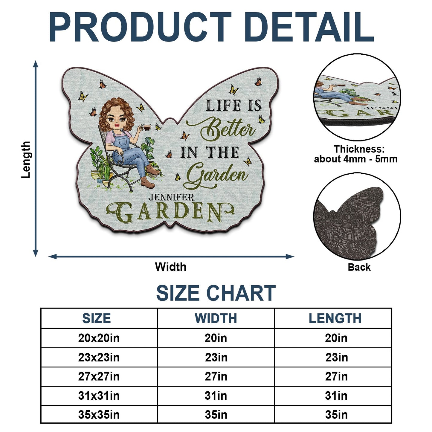 And Into The Garden I Go To - Gift For Garden Lovers - Personalized Custom Shaped Doormat