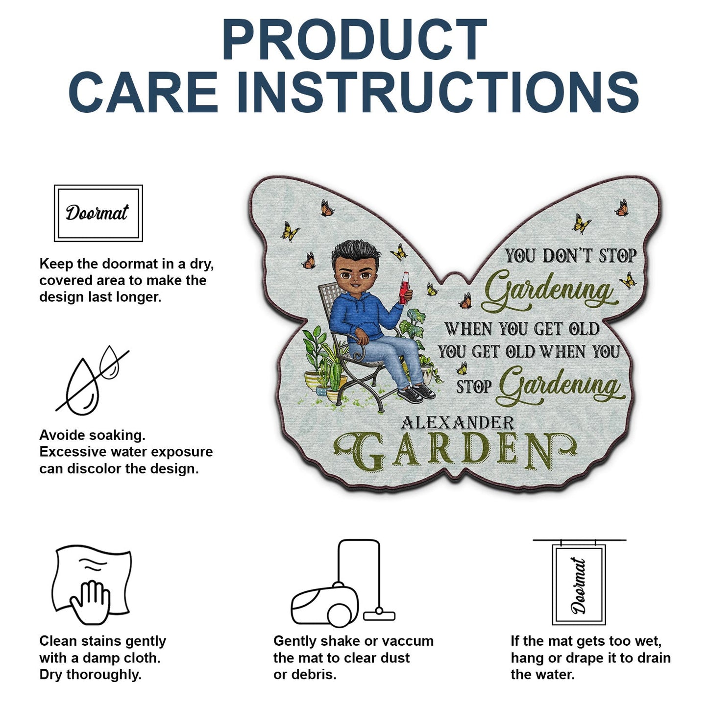 And Into The Garden I Go To - Gift For Garden Lovers - Personalized Custom Shaped Doormat