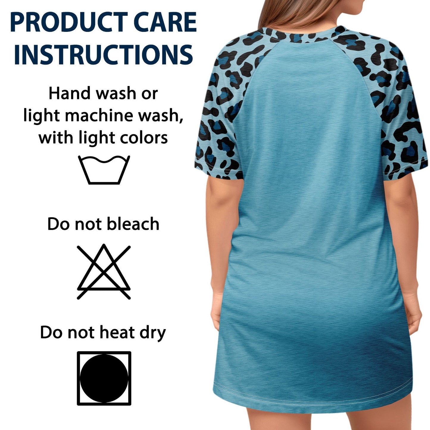 Custom Photo Leopard Nana Mommy - Birthday, Loving Gift For Mom, Mother, Mama, Grandma, Grandmother - Personalized Women's Sleep Tee