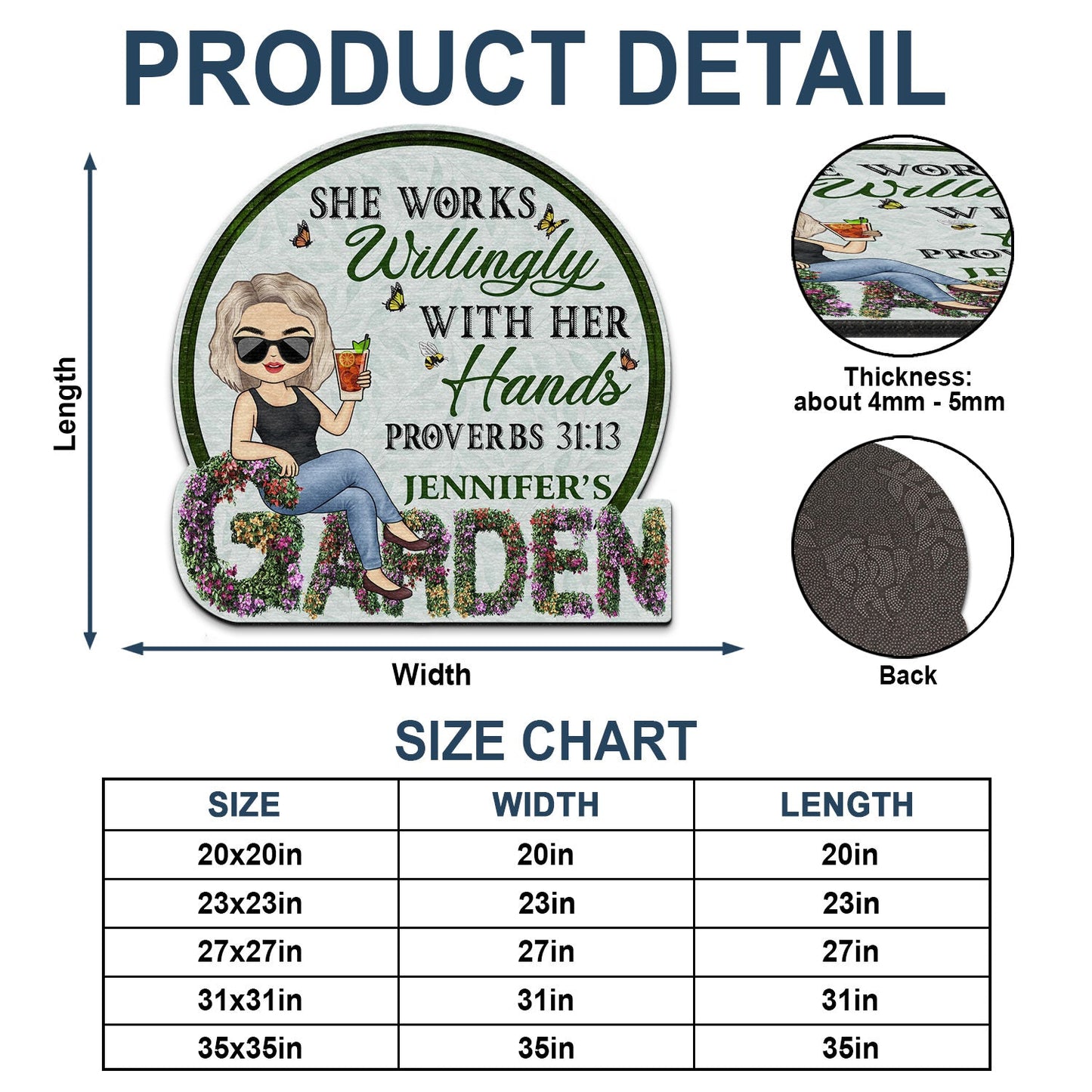 Beware A Crazy Plant Lady Lives Here - Gift For Garden Lovers - Personalized Custom Shaped Doormat