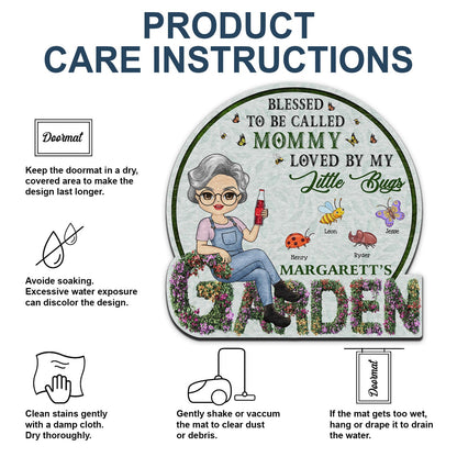 Grandma's Garden - Gift For Garden Lovers, Mothers, Grandmas - Personalized Custom Shaped Doormat