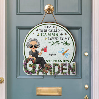 Grandma's Garden - Gift For Garden Lovers, Mothers, Grandmas - Personalized Custom Shaped Wood Sign