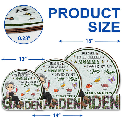 Grandma's Garden - Gift For Garden Lovers, Mothers, Grandmas - Personalized Custom Shaped Wood Sign