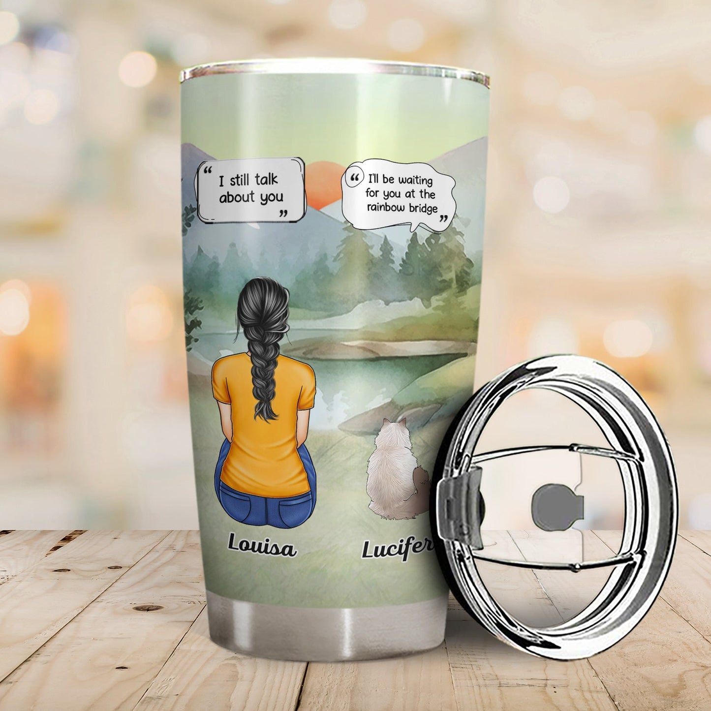 I Miss You I Know - Memorial Gift For Pet Lovers, Dog Mom, Dog Dad, Cat Mom, Cat Dad - Personalized Tumbler