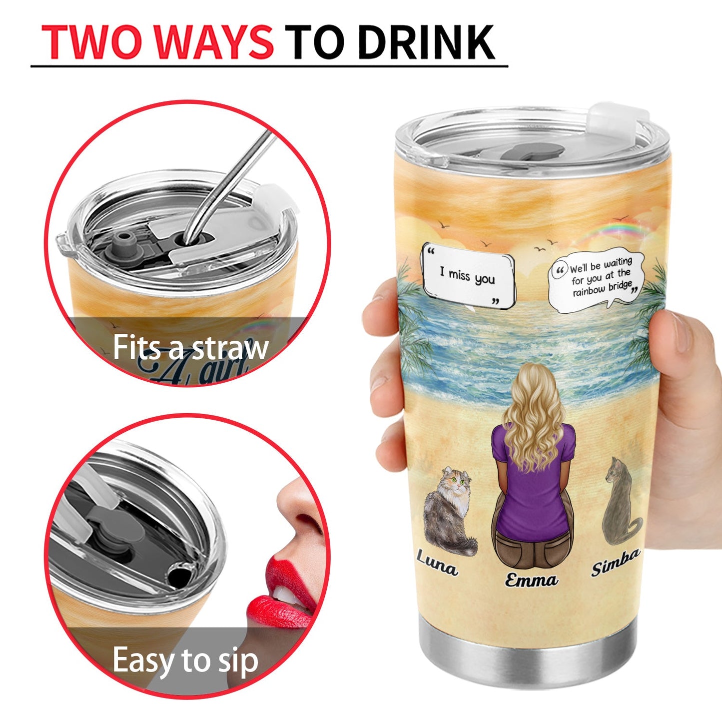 I Miss You I Know - Memorial Gift For Pet Lovers, Dog Mom, Dog Dad, Cat Mom, Cat Dad - Personalized Tumbler