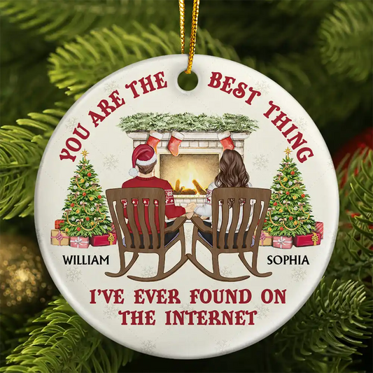 You Are The Best Thing Christmas Couples - Personalized Circle Acylic Ornament