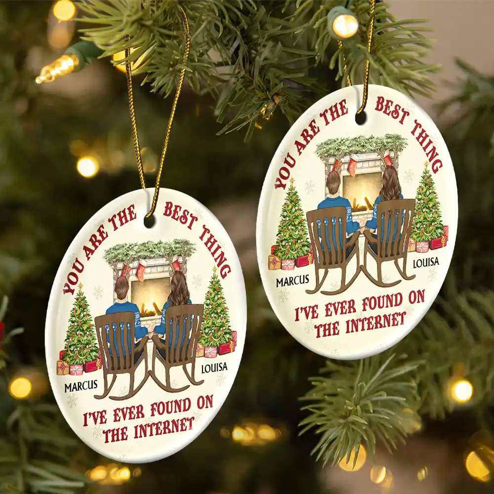 You Are The Best Thing Christmas Couples - Personalized Circle Acylic Ornament