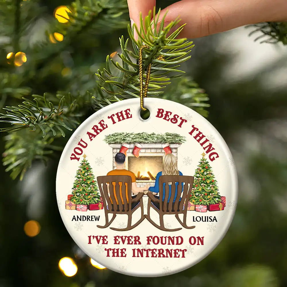 You Are The Best Thing Christmas Couples - Personalized Circle Acylic Ornament