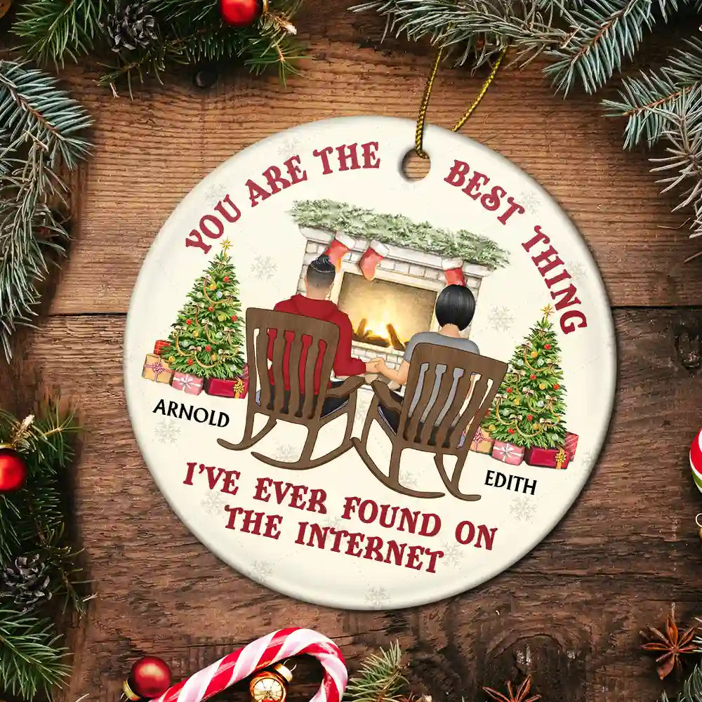 You Are The Best Thing Christmas Couples - Personalized Circle Acylic Ornament