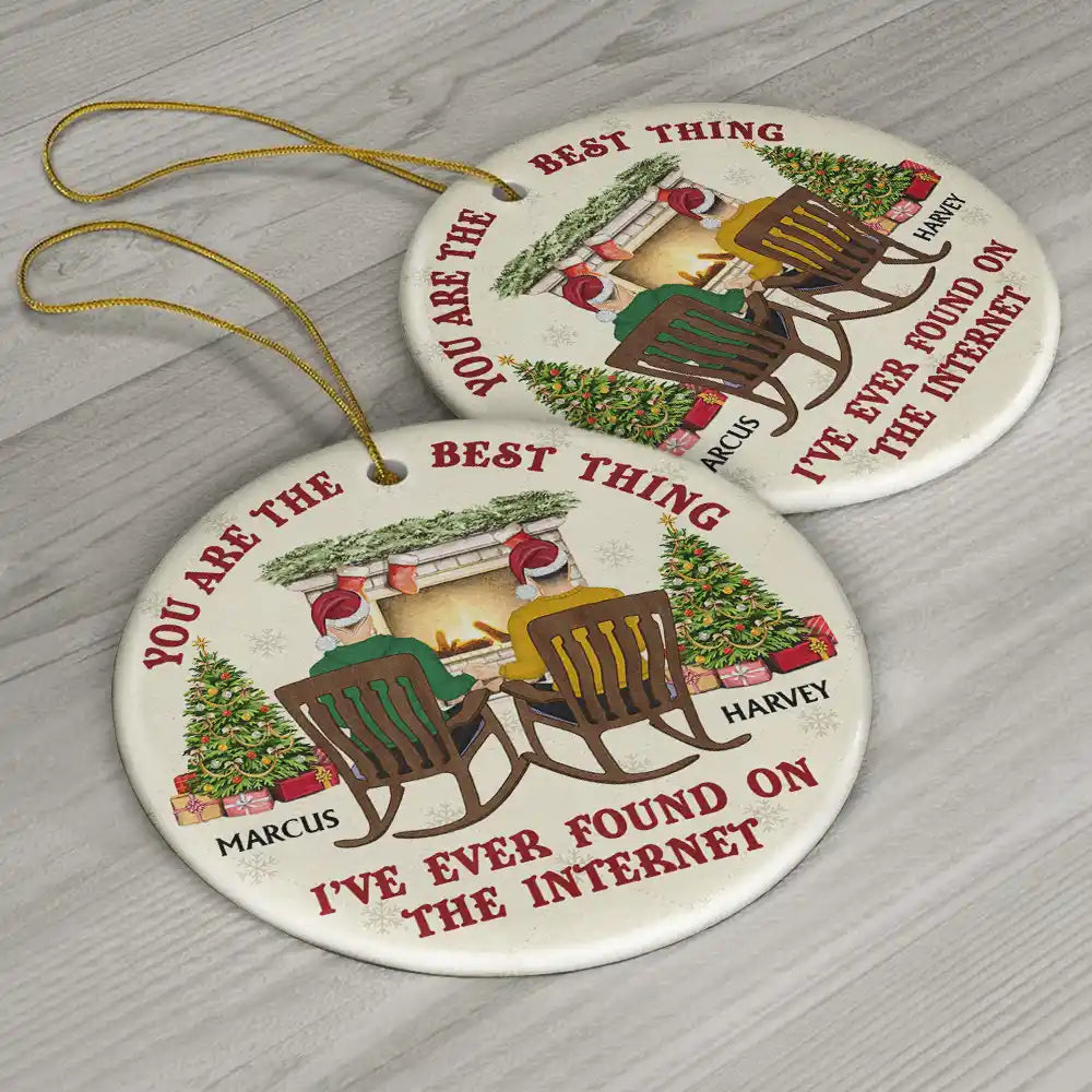 You Are The Best Thing Christmas Couples - Personalized Circle Acylic Ornament