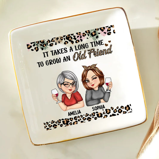 It Takes A Long Time To Grow An Old Friend - Personalized Ring Dish