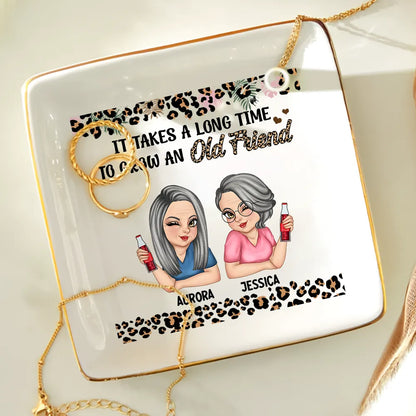 It Takes A Long Time To Grow An Old Friend - Personalized Ring Dish