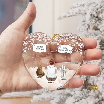 Memorial I Miss You I Know - Personalized Heart Shaped Acrylic Ornament