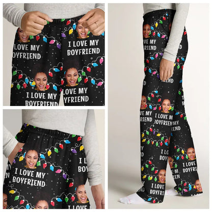 Custom Photo I Love My Wife - Personalized Sweatpants