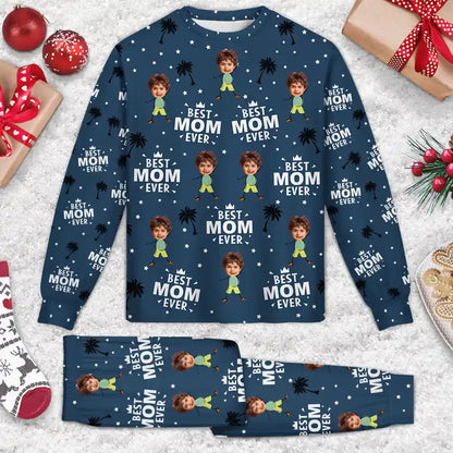 Custom Photo Best Dad Grandpa Ever - Personalized Unisex Pajamas Set