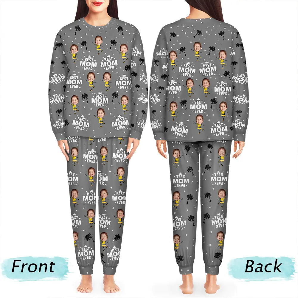 Custom Photo Best Dad Grandpa Ever - Personalized Unisex Pajamas Set