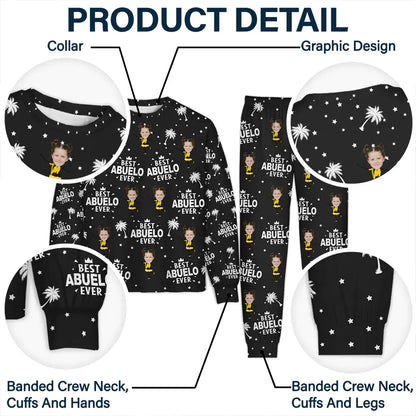 Custom Photo Best Dad Grandpa Ever - Personalized Unisex Pajamas Set