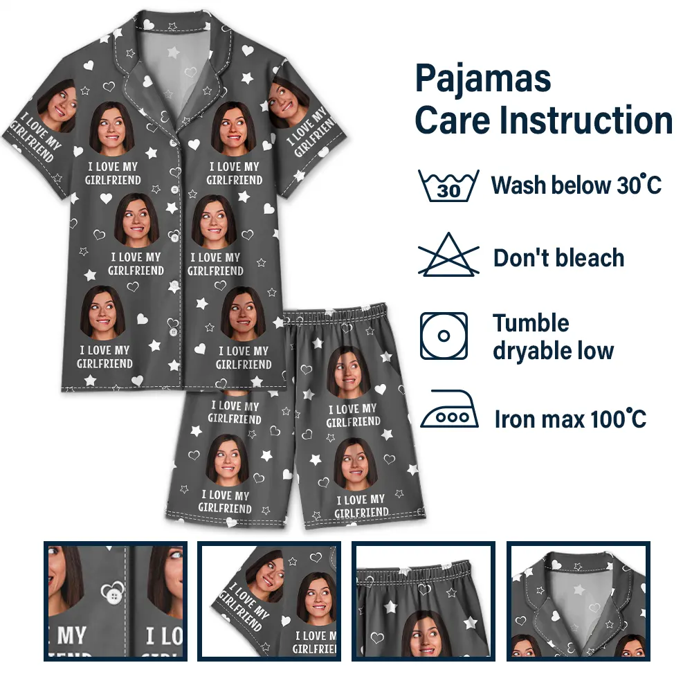 Custom Photo Funny I Love My Lover - Personalized Short Pajamas Set