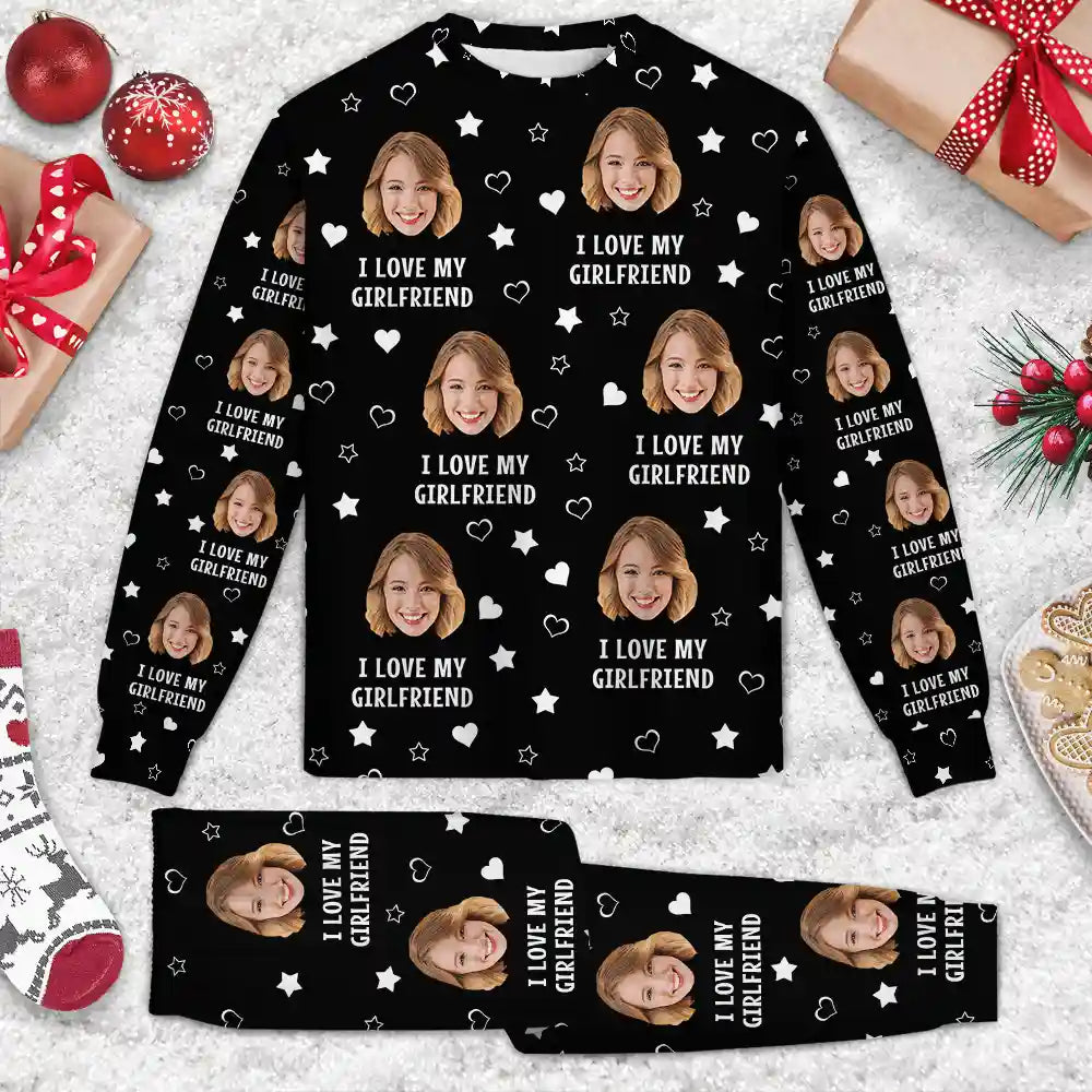 Custom Photo Funny I Love My Lover - Personalized Unisex Pajamas Set