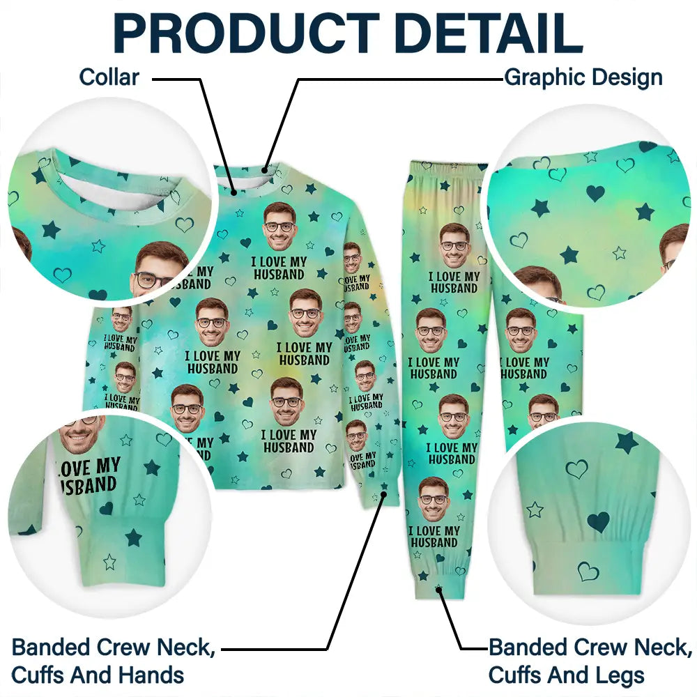 Custom Photo Funny I Love My Lover - Personalized Unisex Pajamas Set