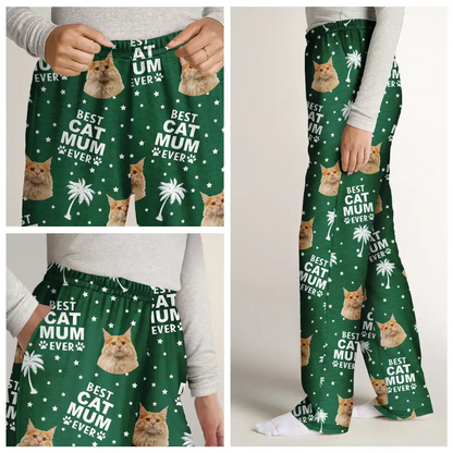 Custom Photo Best Dog Cat Pet Ever - Personalized Pajama Pants