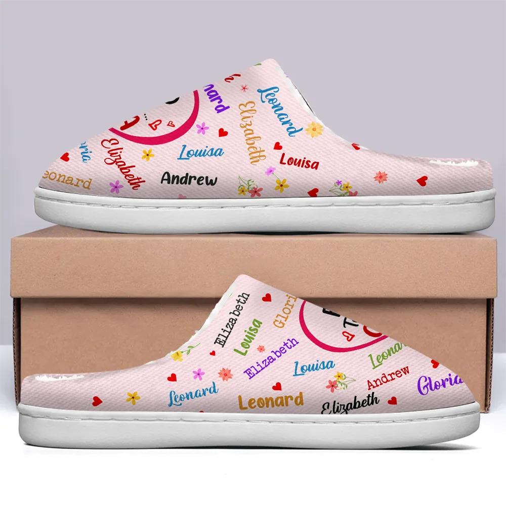 Blessed To Be Called Grandma Nana - Personalized Fluffy Slippers