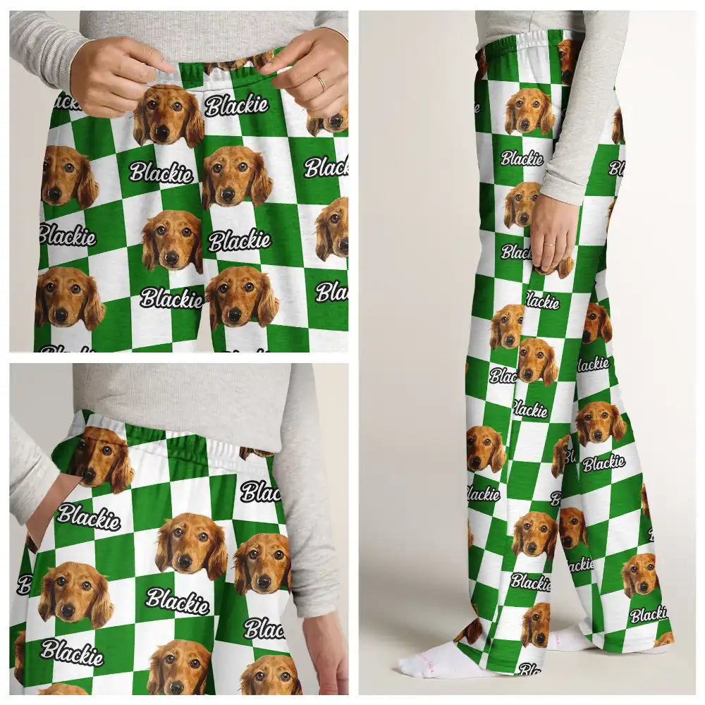 Custom Photo Family Pet Face Cut - Personalized Pajama Pants