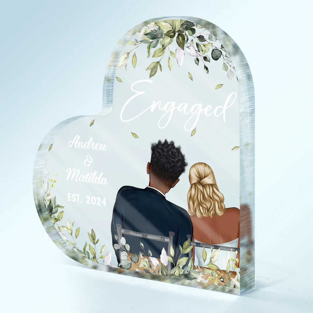 Married Couples Forever Loved - Personalized Heart Shaped Acrylic Plaque