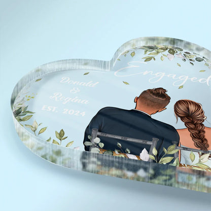 Married Couples Forever Loved - Personalized Heart Shaped Acrylic Plaque
