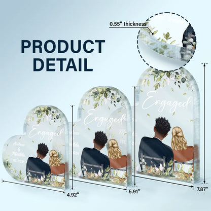 Married Couples Forever Loved - Personalized Heart Shaped Acrylic Plaque