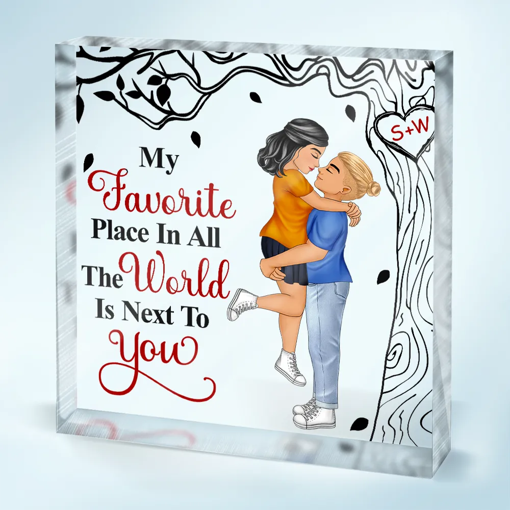 I Never Want To Stop Making Memories With You - Personalized Square Shaped Acrylic Plaque