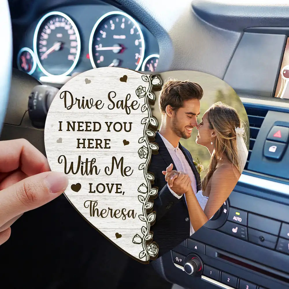 Custom Photo I Need You Here With Me - Personalized Custom Shaped Car Visor Clip
