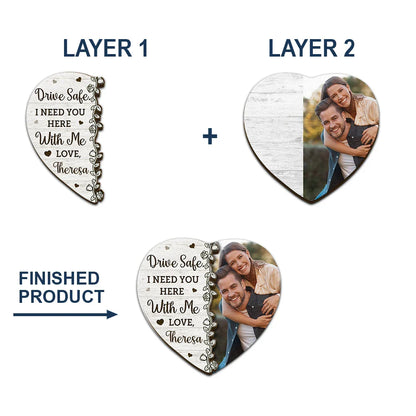 Custom Photo I Need You Here With Me - Personalized Custom Shaped Car Visor Clip