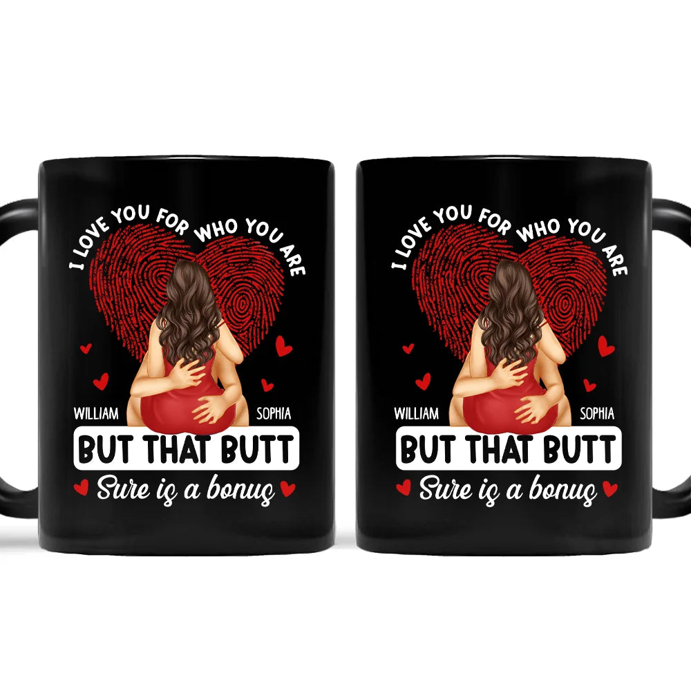 I Love You For Who You Are Hugging Couple - Personalized Mug
