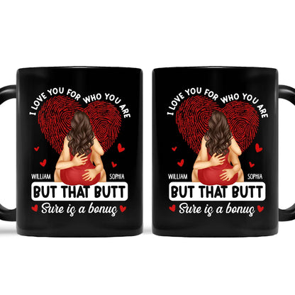 I Love You For Who You Are Hugging Couple - Personalized Mug