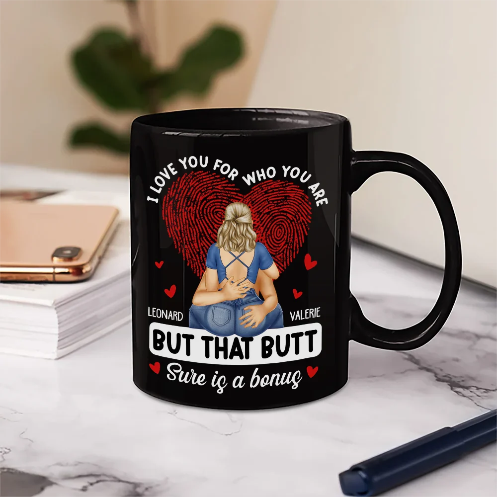 I Love You For Who You Are Hugging Couple - Personalized Mug