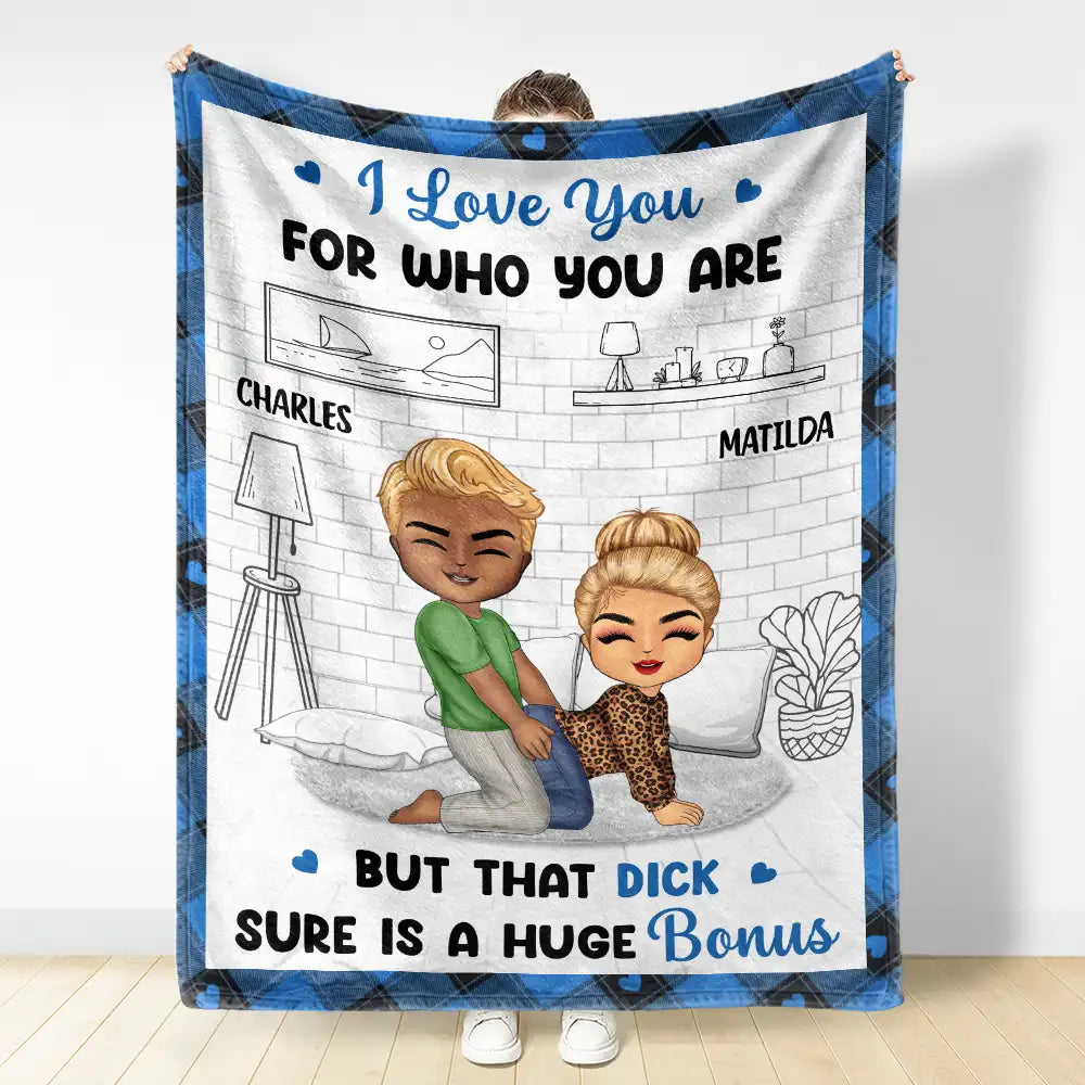 Chibi Couple It's Not That I'm Horny All The Time - Personalized Fleece Blanket, Sherpa Blanket