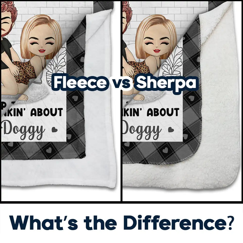 Chibi Couple It's Not That I'm Horny All The Time - Personalized Fleece Blanket, Sherpa Blanket