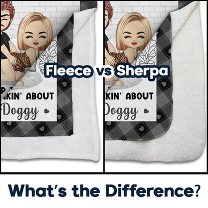 Chibi Couple It's Not That I'm Horny All The Time - Personalized Fleece Blanket, Sherpa Blanket