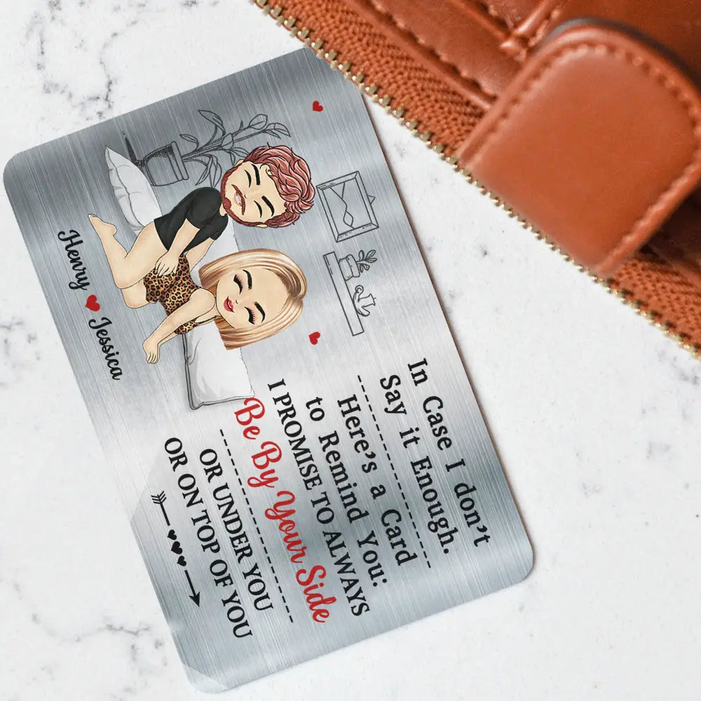 Chibi Couple In Case I Don't Say It Enough - Personalized Aluminum Wallet Card