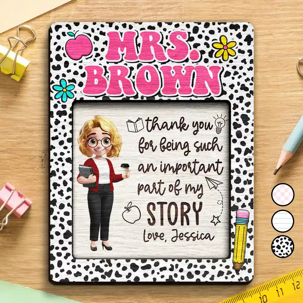 Thank You For Being Such An Important Part - Personalized Sticky Note Pad Holder