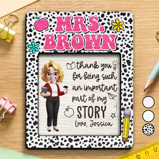 Thank You For Being Such An Important Part - Personalized Sticky Note Pad Holder