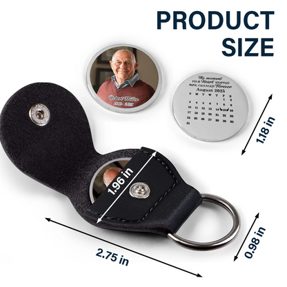 Custom Photo Calendar The Moment Your Heart Stopped Memorial - Personalized Leather Pocket Hug