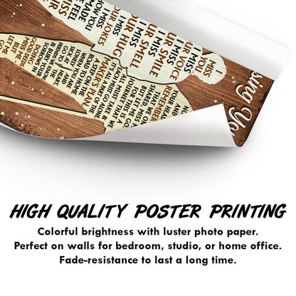 Missing You Always Old Couple Widow - Memorial Gift - Personalized Custom Poster