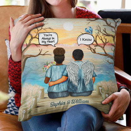 Still Talk About You Widow Middle Aged Couple Skin - Memorial Gift - Personalized Custom Pillow