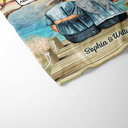 Still Talk About You Widow Old Couple Skin - Memorial Gift - Personalized Custom Blanket