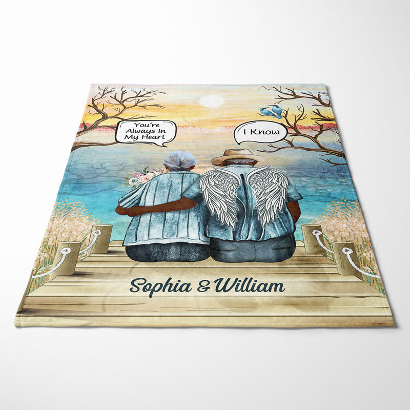 Still Talk About You Widow Old Couple Skin - Memorial Gift - Personalized Custom Blanket