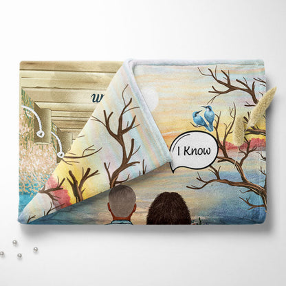 Still Talk About You Widow Middle Aged Couple Skin - Memorial Gift - Personalized Custom Blanket